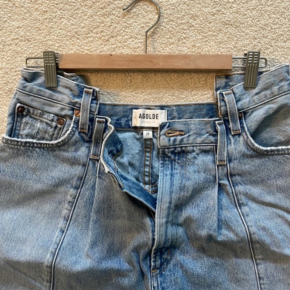 AGOLDE high waisted denim shorts sz 29 - Picture 5 of 6